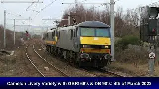 Camelon Livery Variety with GBRf 66747 + 66779 & DB 90034 + 90020: 4th of March 2022