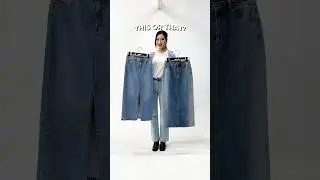 This or that? Ch&acirc;n v&aacute;y denim thanh lịch trẻ trung. Cmt để nhận ưu đ&atilde;i cho mẫu v&aacute;y của V64 #fashion
