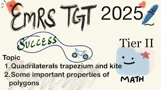 Class 10 topic trapezium and kite Euclid’s geometry #emrs #emrstgtmath 