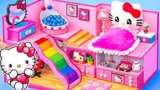 ❤️ Постройте домик Hello Kitty из полимерной глины и картона ❤️ Видеоурок по созданию миниатюрног...