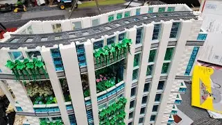 Putting floors in Lego Train Track buildings.