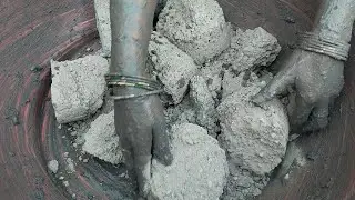 Asmr messy hand messy tub white stone with sand Mouthwatering Crumbling #asmr #relaxing #video