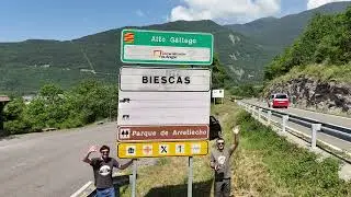 Biescas a vista de dron