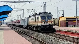 🔥High Voltage Train Action At High Speed Zone Of The Grand Eastern Corridor | 130kmph WAP7 Trains