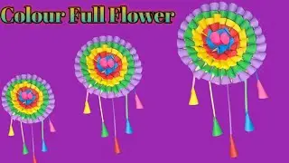✨Unique Wall Hanging Craft with Paper💜Simple Room Decor Ideas with Paper Flowers💫