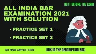 #AIBE #BCI #BCI EXAM #AIBE2021EXAMPREPARATION PREVIOUS YEAR QUESTION PAPER AND SOLUTION PRACTICE SET