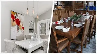 75 Dark Wood Floor And Gray Floor Dining Room Design Ideas You'll Love 🪴