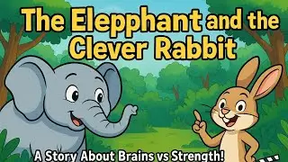 Smart Rabbit vs Strong Elephant | Animated Moral Story for Children