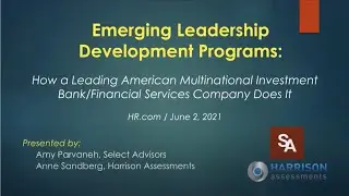 Amy Parvaneh - Ready Now! Emerging Leadership Development programs in a multinational bank