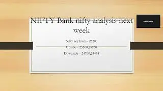 Nifty | Sensex | BankNifty Next Week Prediction 🔮 Big Move Coming?