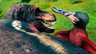 Rhamphorhynchus e a Aventura Aérea! Grudando e Escalando | Path of Titans | (PT/BR)