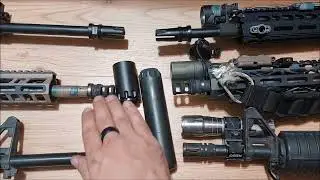 Griffin Armament Muzzle Devices with Blast Shield Flash Testing at Night