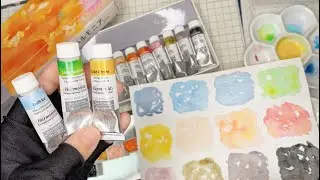 【作業雑談】喋りながらパレット&色見本作りするぞー/ハルモニア透明水彩【Vlogラジオ】