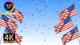 Flags Screensaver - 10 Hours - 4K - 60fps - OLED Safe - No Burn-in