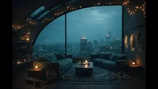 Cozy Night City View | Ambient Pad Music for Relax, Study & Focus