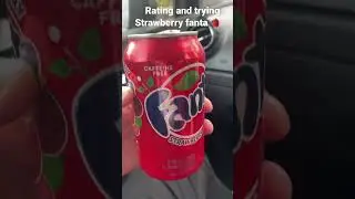 Rating and trying Strawberry fanta 🍓 #shorts #fanta