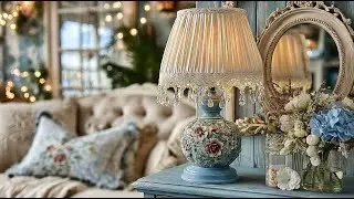 Sweet & Romantic Blue & Cream Small Farmhouse Tour 🌿| Elegant, Affordable & Cozy Vintage Shabby Chic