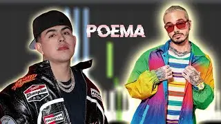 Oscar Maydon x J Balvin - Poema | Piano Tutorial / Partitura / MIDI