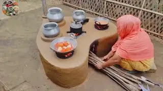 How to make Multiple Outdoor 6in1 Kitchen Primitive Technology Oven Chulha l Mitti ka Chulha #viral 