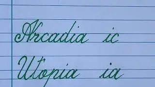 Beautiful & Unique Handwriting Tutorial | Arcadia I Utopia I Stylish