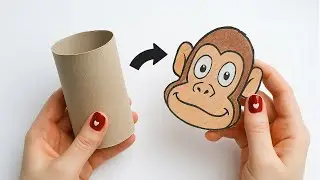 Funny Craft Idea With Toilet Paper Rolls 👀 Easy to Draw Rolling Eyes Monkey  Cute Fun DIY Project