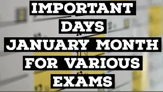 JANUARY MONTH IMPORTANT DAYS AND THEME 2020