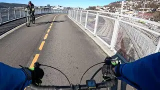 1 hour of relaxing cycling in Bergen, Norway in 4K