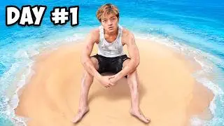 Surviving 7 Days Stranded On An Island! (Day 1)