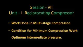 Unit-1: Reciprocating Compressor Session VII