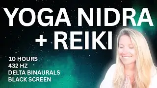 Yoga Nidra For Deep Sleep With Reiki Healing | Delta Binaural | 432 Hz | Black Screen