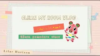 🍎Study/Work/Clean With Me🍎25min-Pomodoro Timer ⏰🧽🪣🧹|#ACNH #모동숲 #あつ森