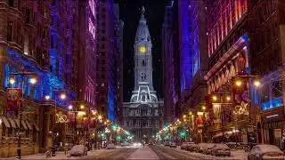 Chill Philadelphia Cityscape Winter Jazz