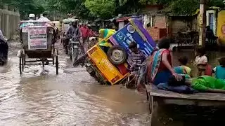 Potholes, water logging in Varanasi: Who will tackle the problem?