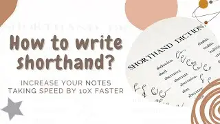How To Write Shorthand? | Increase Notes Taking Speed By 10x Faster | SAVE TIME | #shorts #notes