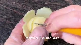 Rose Potato White Rose | Beginners Lesson 284 | Mutita Art Of Fruit & Vegetable Carving Video