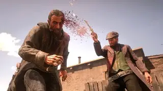Red Dead 2 Revolver Gameplay - Brutal Kills - Funny Moments - Ragdoll Physics Euphoria - Merry Xmas