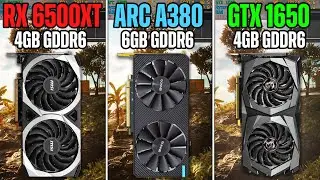 GTX 1650 vs RX 6500 XT vs Arc A380 | Gaming Benchmarks