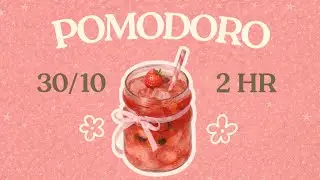 Strawberry Pom Study Session 🍓 | 30/10 Focus Timer