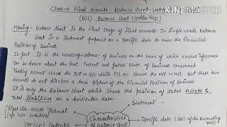 Class -10#Lecture-8#Final Accounts# Balance Sheet#By -Janki
