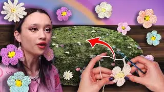 CROCHETING 50 FLOWERS FOR A FLOWER FIELD PINTEREST CARPET!!