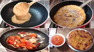 Healthy less oil Breakfast | Easy wheat Flour & potato Breakfast  | Quick & Simple Breakfast Recipe