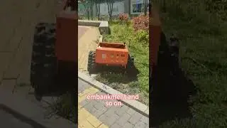 Telecontrol track-mounted lawn mower trimmer made in China manufacturer factory #slopemower