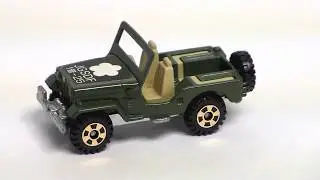 Tomy Tomica no  25 Mitsubishi H J58 Jeep Review! Army GREEN JGSDF Decal Made in JAPAN Toy Car