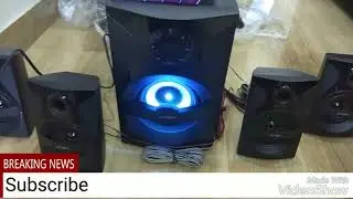 Распаковка акустической системы Fenda или F&D 5.1 с низкочастотным динамиком. Распаковка, настройка и демонстрация звучания F&D 3800X.