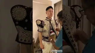 Japanese trying traditional Sri Lankan wedding attire ​⁠@yt.ksk11070