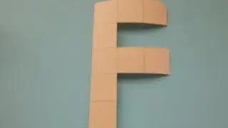 Easy to Make Letter F Paper Craft with Grid