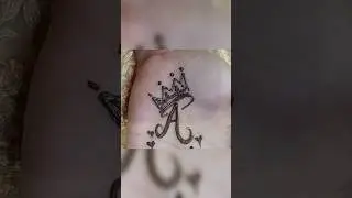beautiful 'A' name tattoo ll trending #mehndi #art #artist #henna #creative #whatsappstatus #short