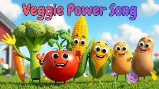 Veggie Power Song | Fun Vegetable Song for Kids | Healthy Eating Cartoon Song