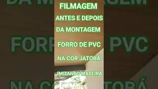 Esse &eacute; um  forro de PVC imitando madeira na cor de jatob&aacute; #shots #forrodepvc#decoracao
