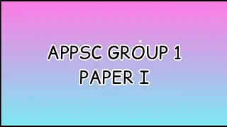 APPSC GROUP 1 Mains 2020 Paper 1 - Essay